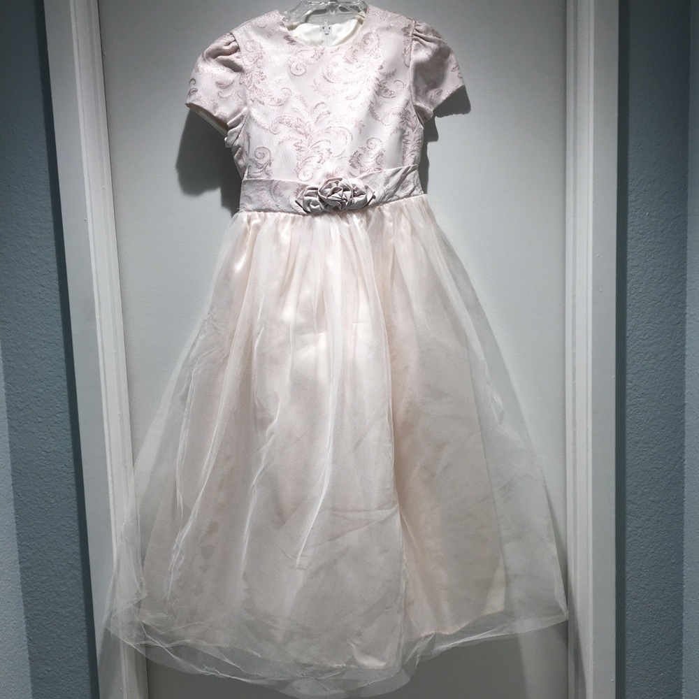 Girls 6 Formal Antique Pink Dress
